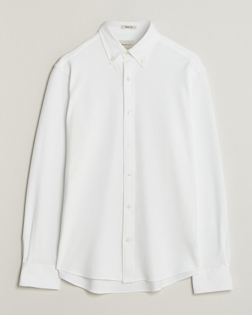 Gant Regular Fit Jersey Pique Shirt White – White