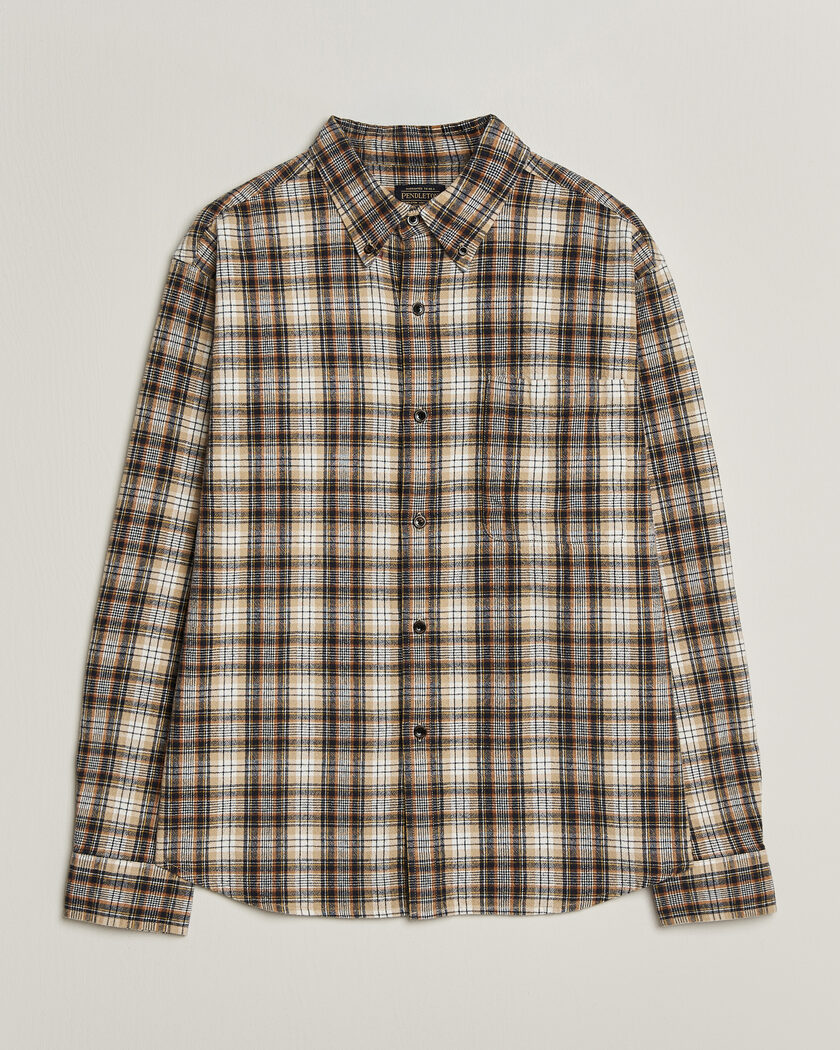 Pendleton Flannel Button Down Shirt Brown Check – Multi-colour
