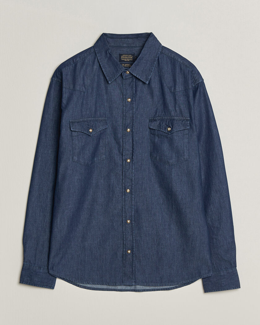 Pendleton Chandler Western Shirt Indigo Chambray – Blue