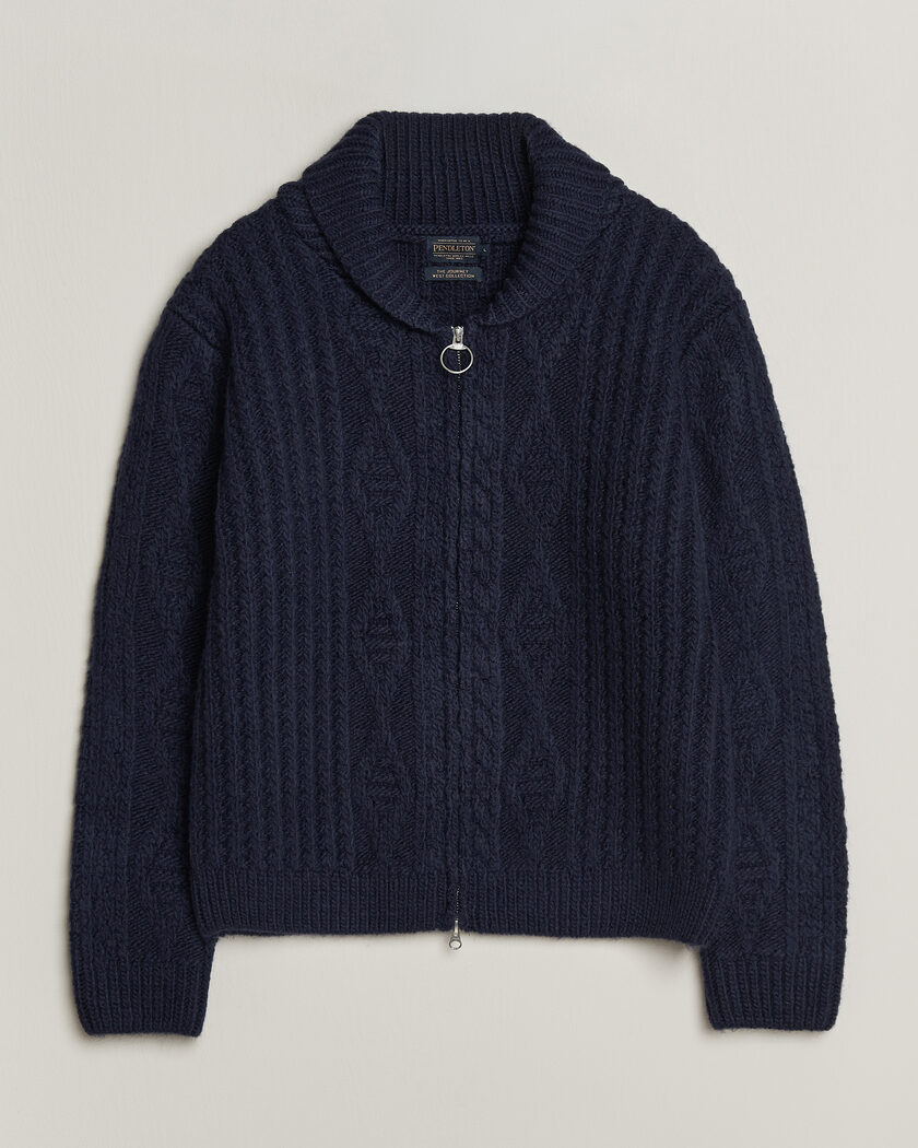 Pendleton Hoop Zip Cardigan Navy – Blue