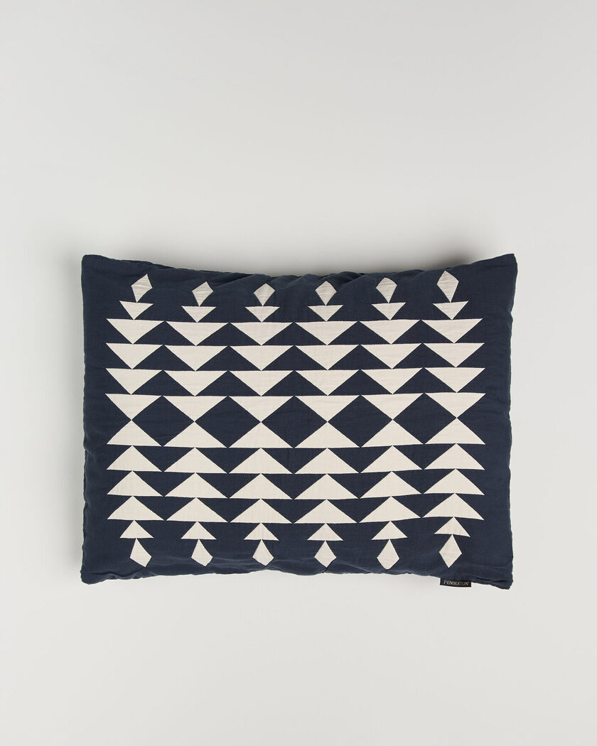 Pendleton Organic Cotton Matelasse Pillow Midnight Nova – Blue