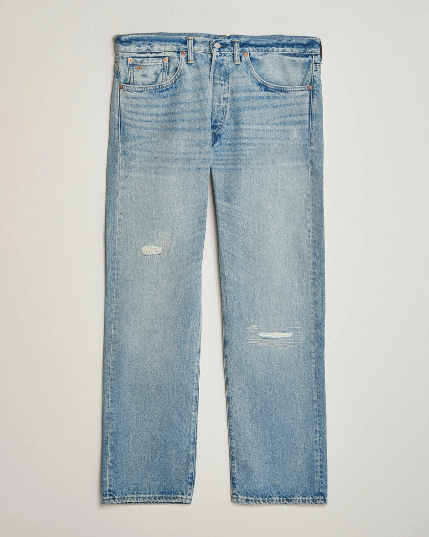 RRL Vintage Fit Distressed Jeans Bridgeview Wash – Blue