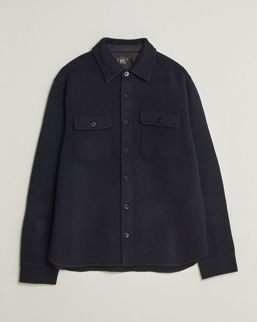 Stone Island Nylon Metal Zip Overshirt Black at CareOfCarl.com