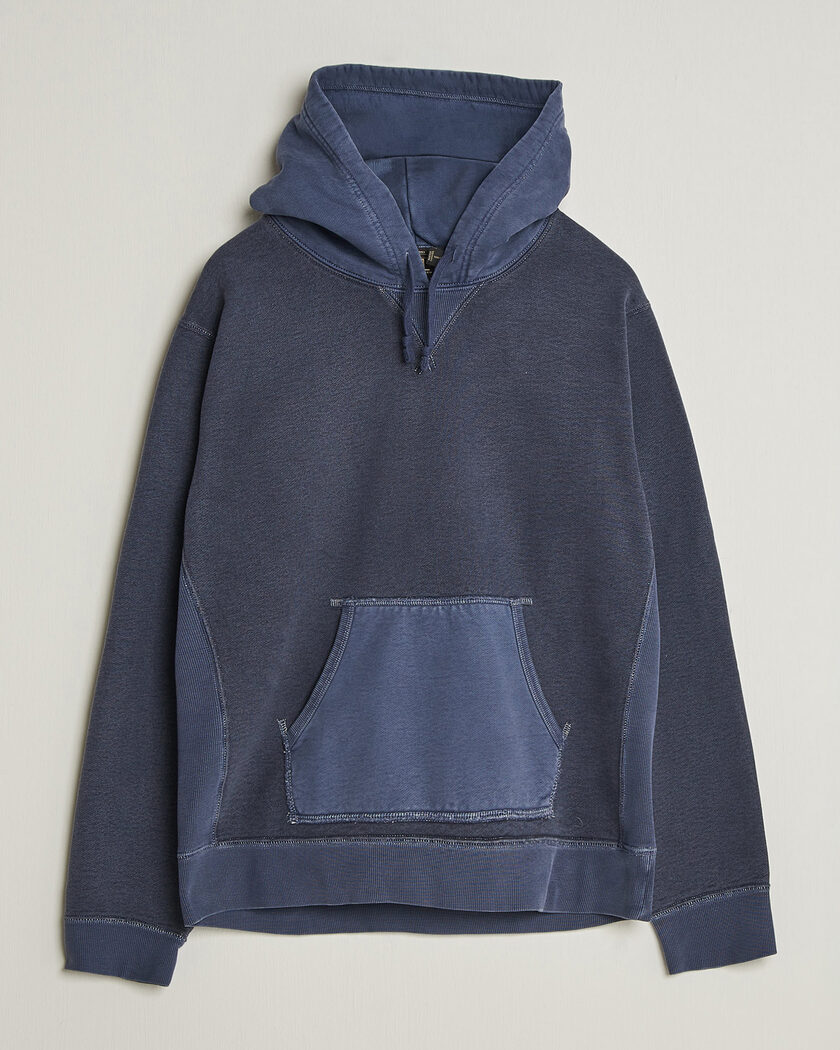 RRL Hooded Sweatshirt Navy – Blue