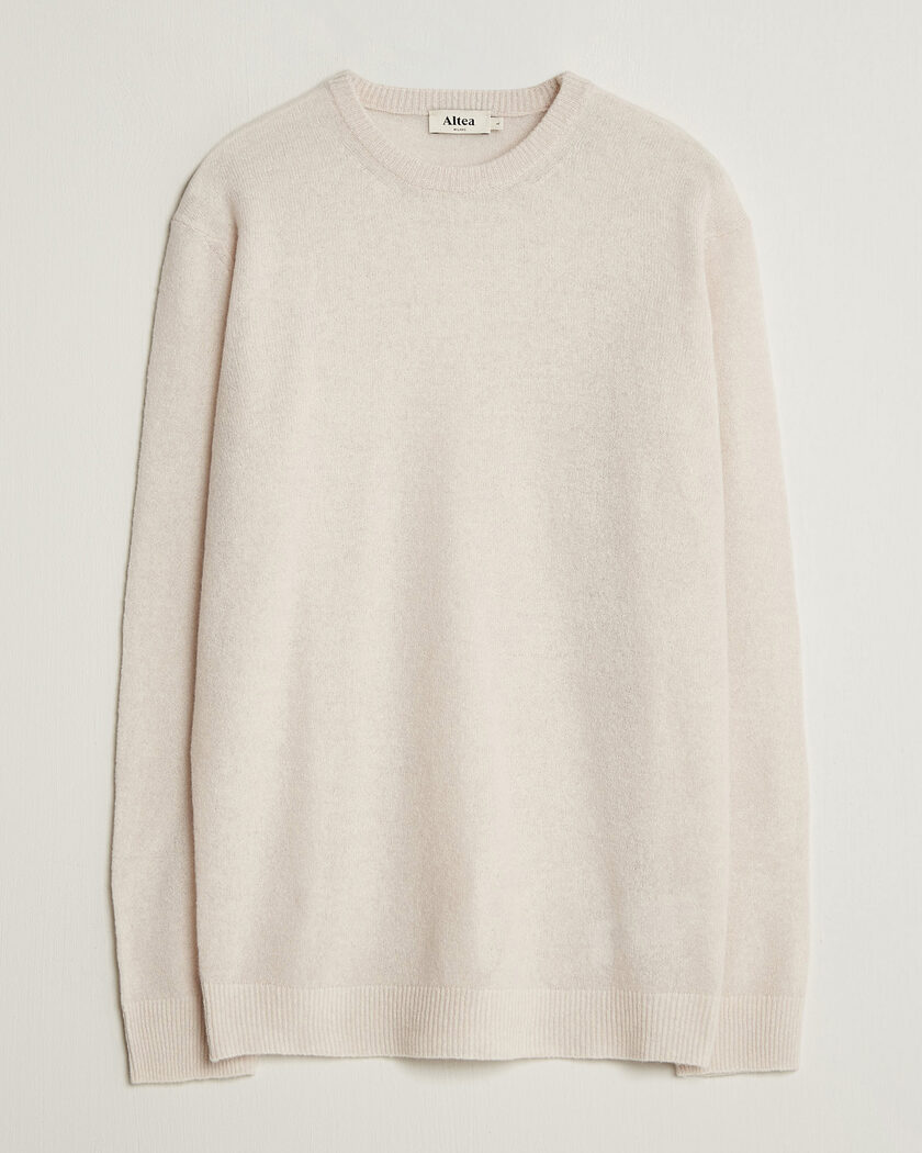 Altea Cloud Cashmere Blend Sweater Latte – White