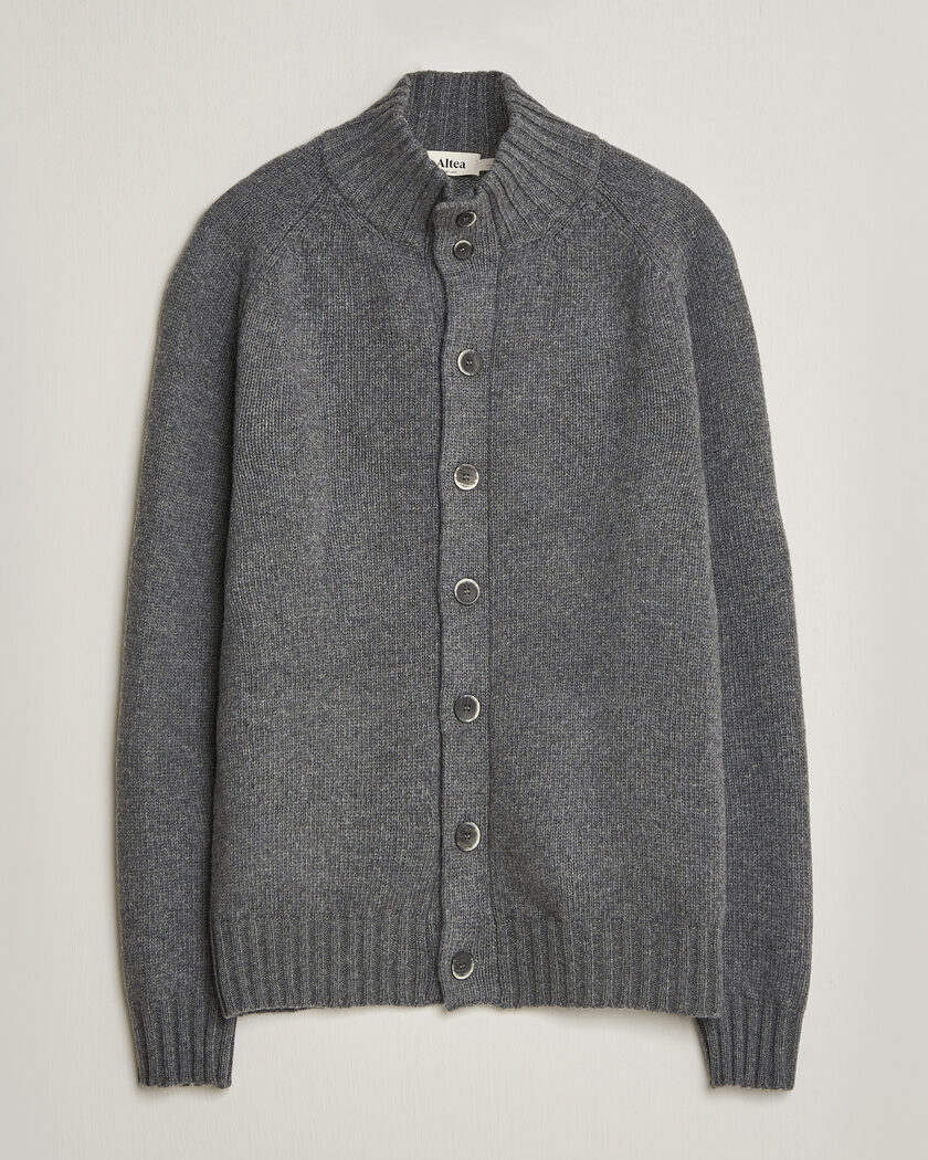 Auralee Shetland Wool/Cashmere Cardigan Black at CareOfCarl.com