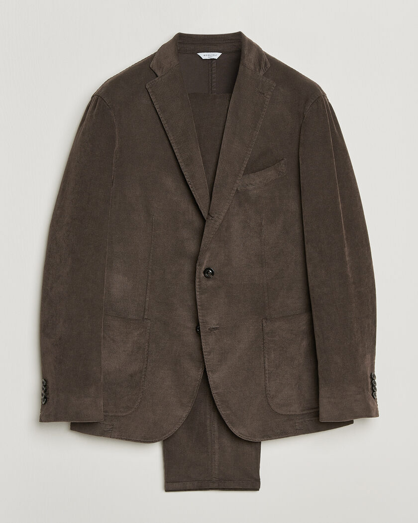 Boglioli K Jacket Baby Corduroy Suit Dark Brown – Brown