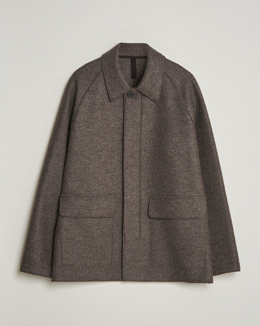 Harris Wharf London Country Wool Jacket Brown/Grey – Brown