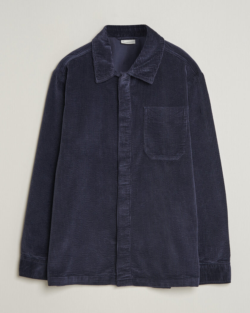 KnowledgeCotton Apparel Cotton Corduroy Overshirt Night Sky – Blue