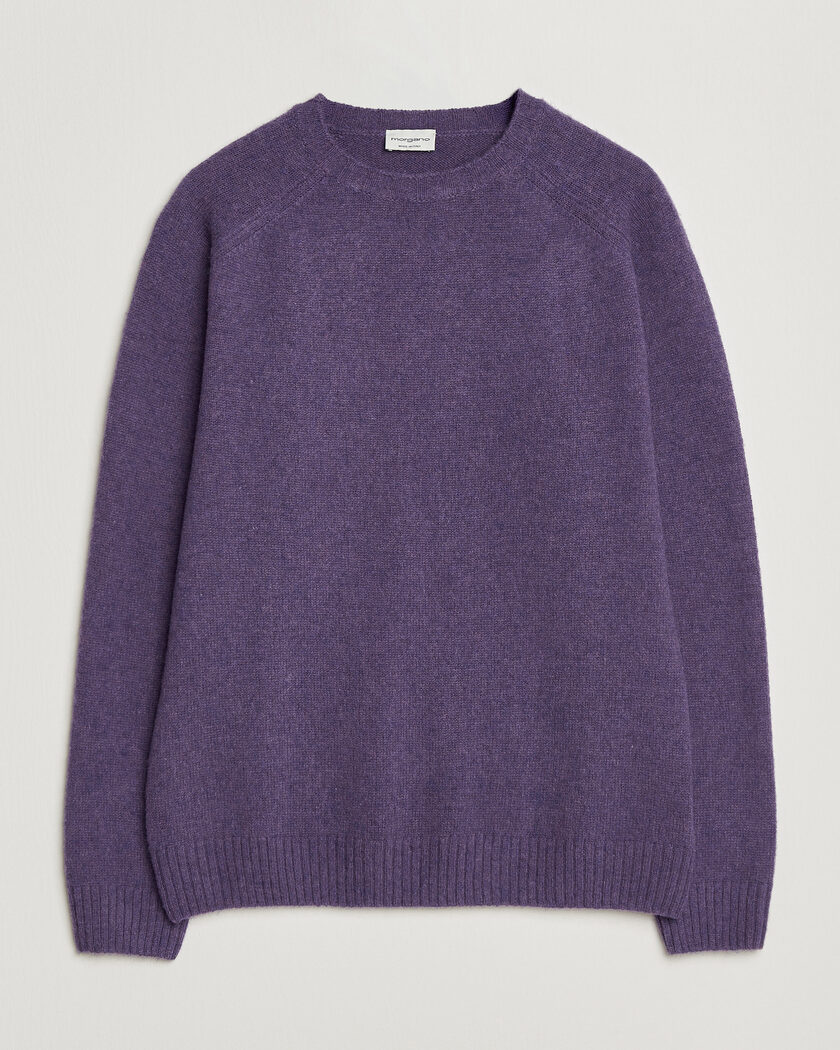 Morgano Brushed Wool Crewneck Purple – Purple