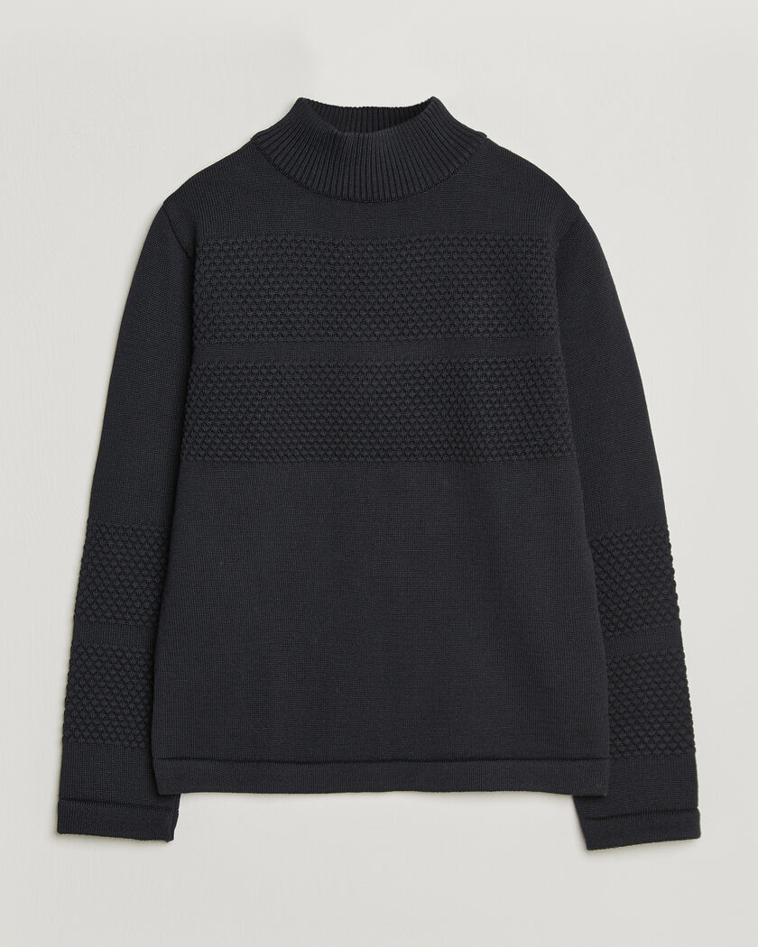 S.N.S. Herning Fisherman High Neck Navy Blue – Blue