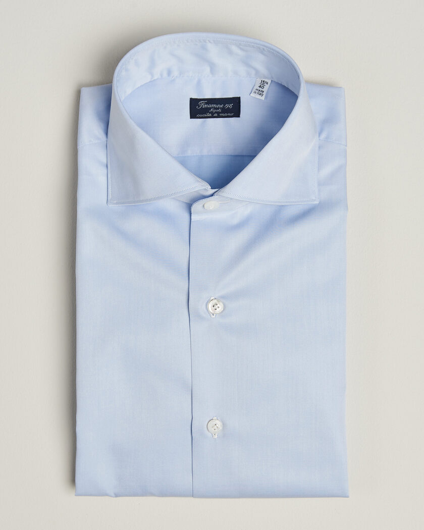Finamore Napoli Milano Slim Fit Stretch Shirt White at CareOfCarl.com