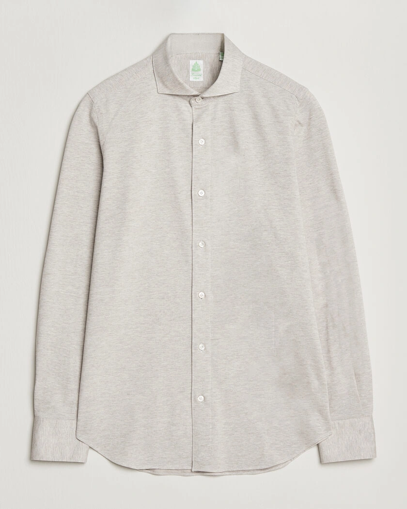 Finamore Napoli Cotton/Cashmere Jersey Shirt Beige – Beige