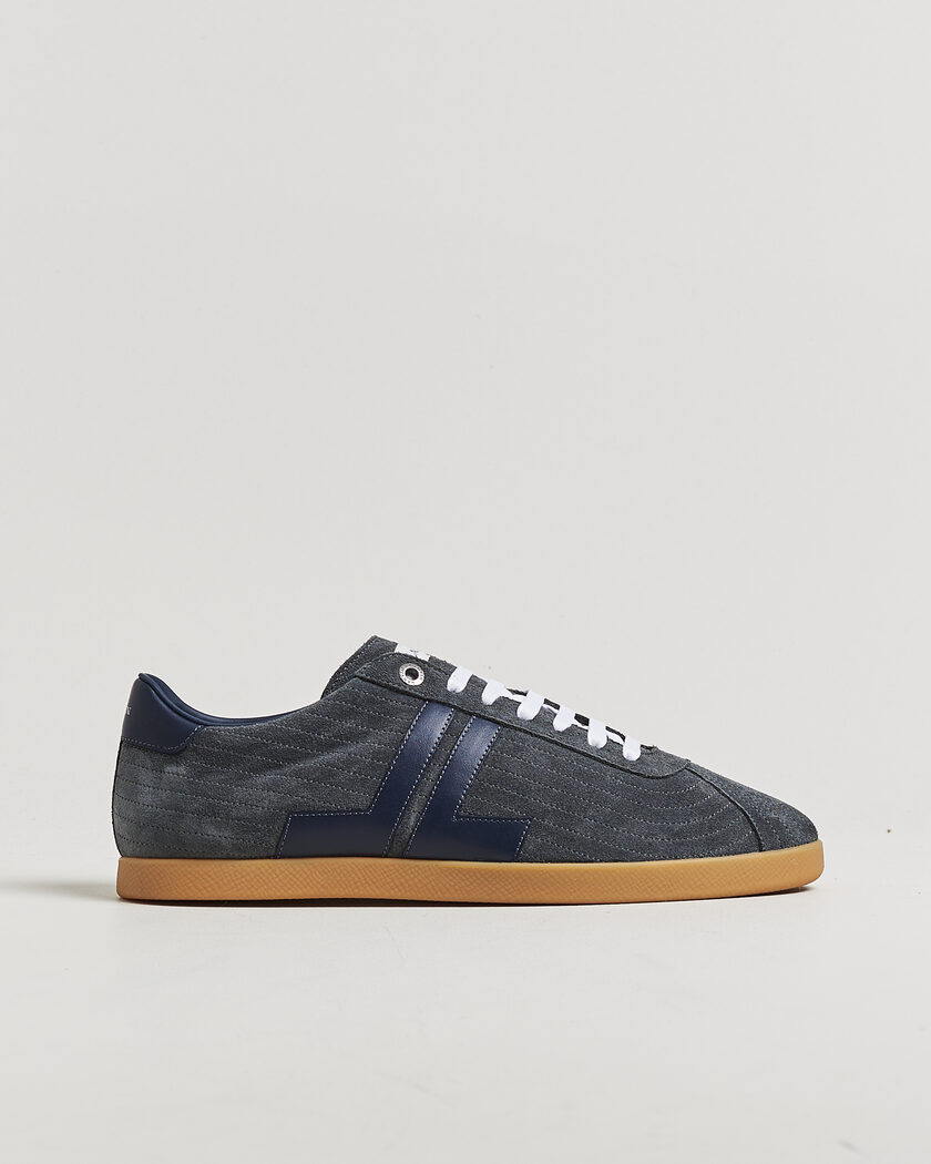 Lanvin Glen Leather Sneakers Grey/Navy – Grey