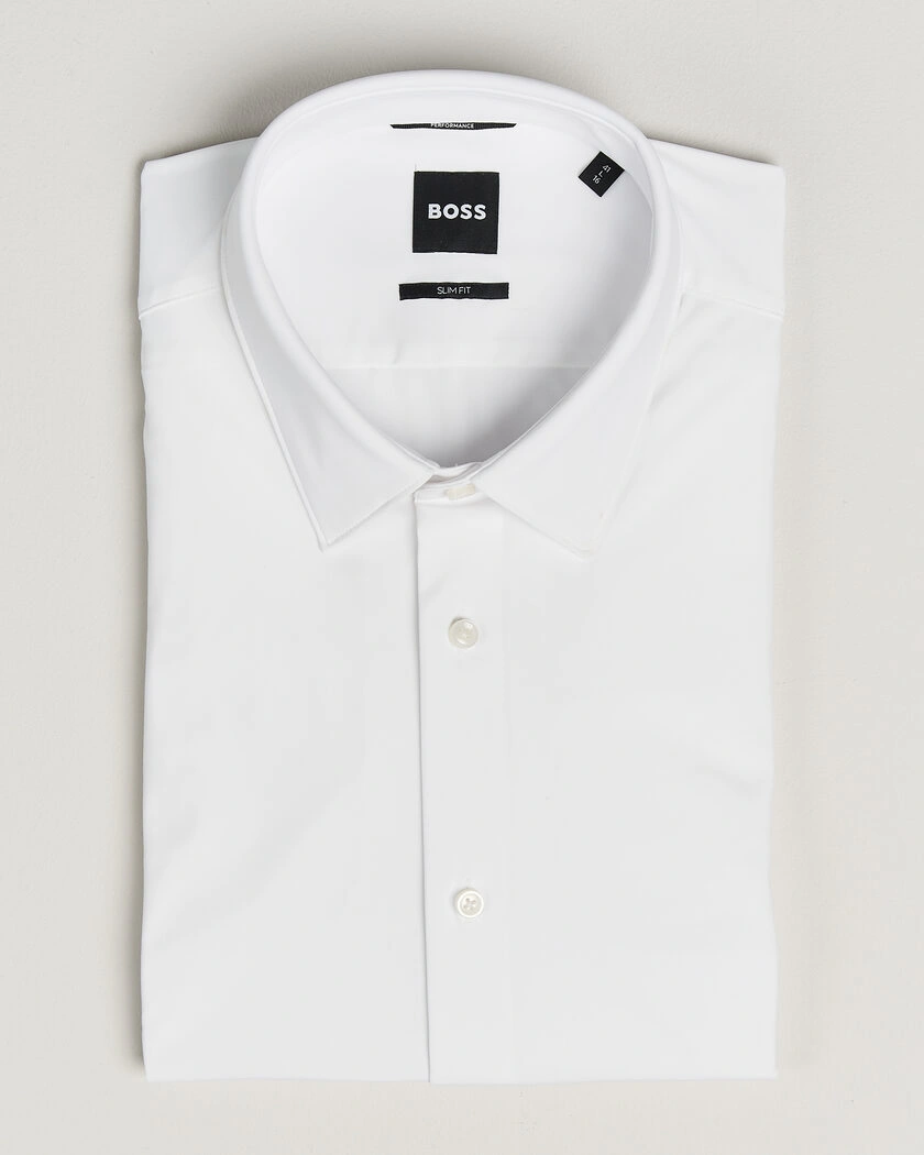 BOSS BLACK Hank 4-Way Stretch Shirt White – White