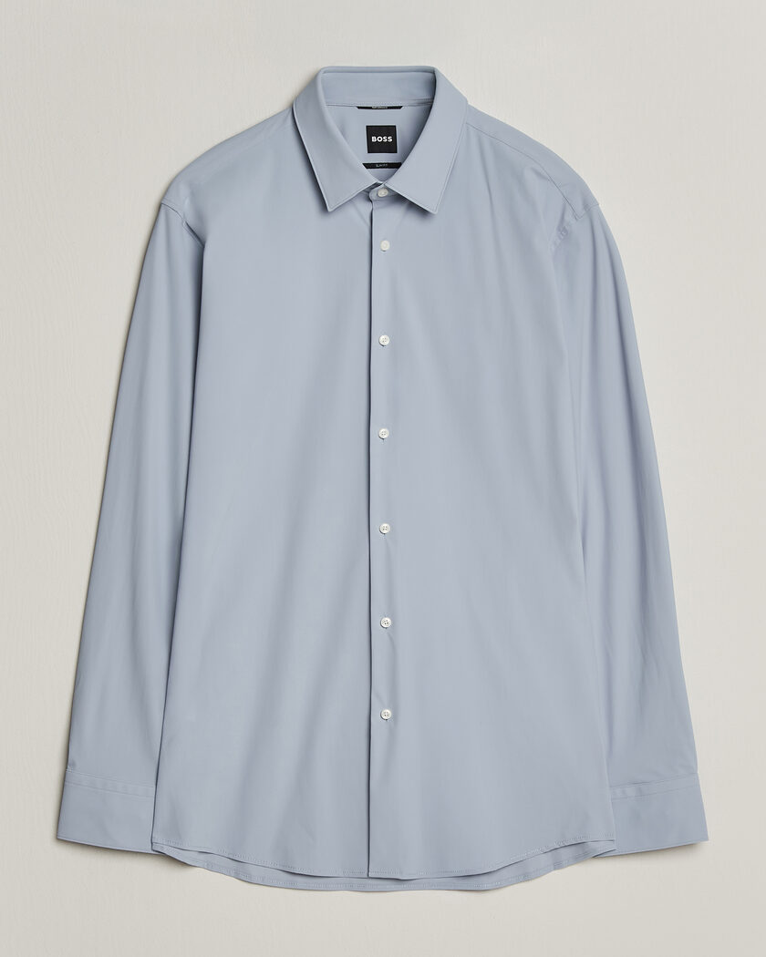 BOSS BLACK Hank 4-Way Stretch Shirt Light Blue – Blue