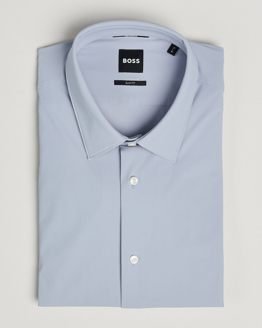 BOSS BLACK Hank 4-Way Stretch Shirt Light Blue – Blue