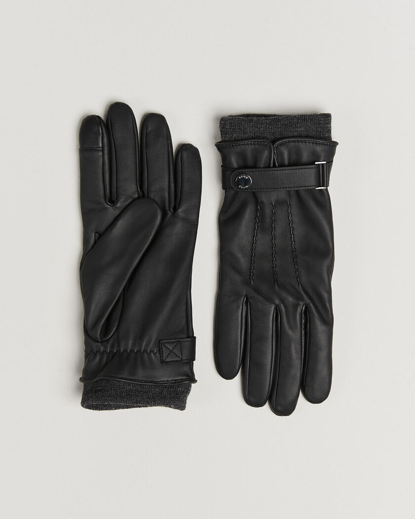 BOSS BLACK Hyden Leather Glove Black – Black