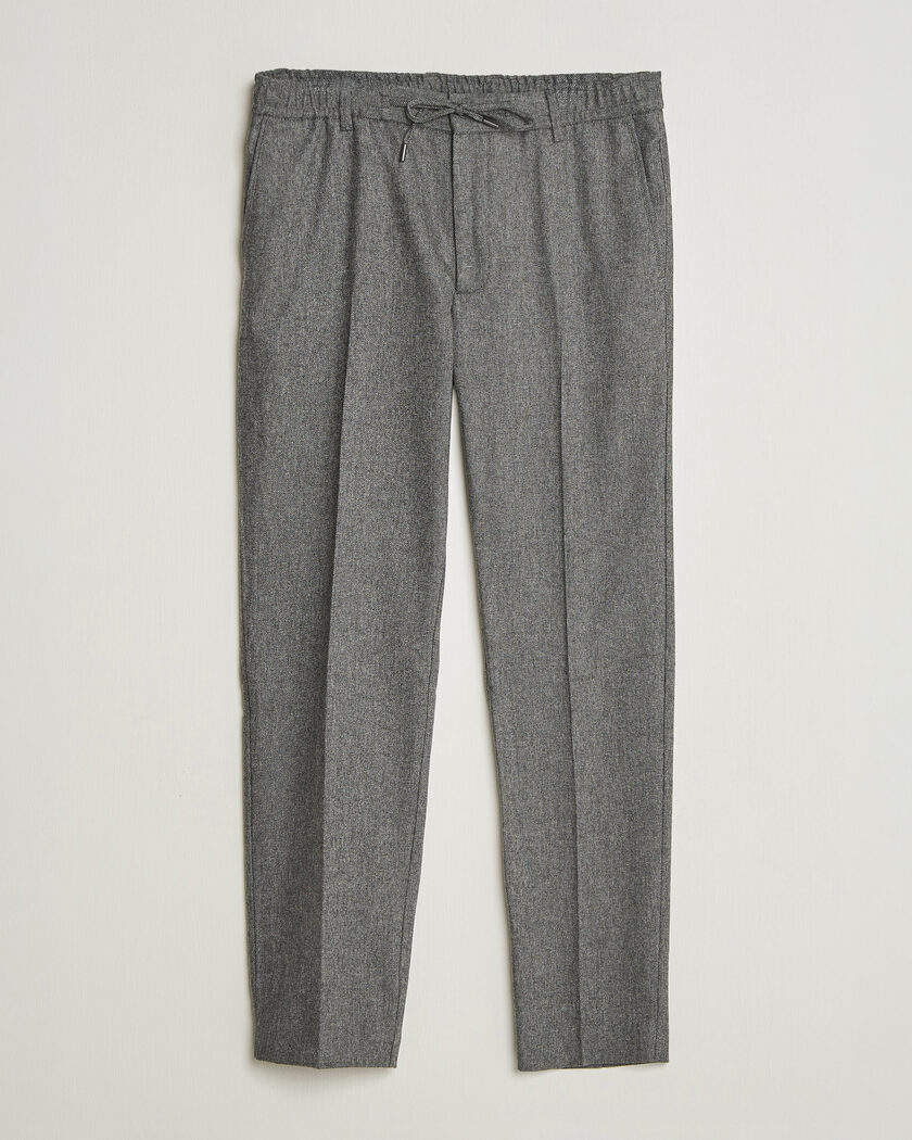 BOSS BLACK Kane Brushed Drawstring Trousers Medium Grey – Grey