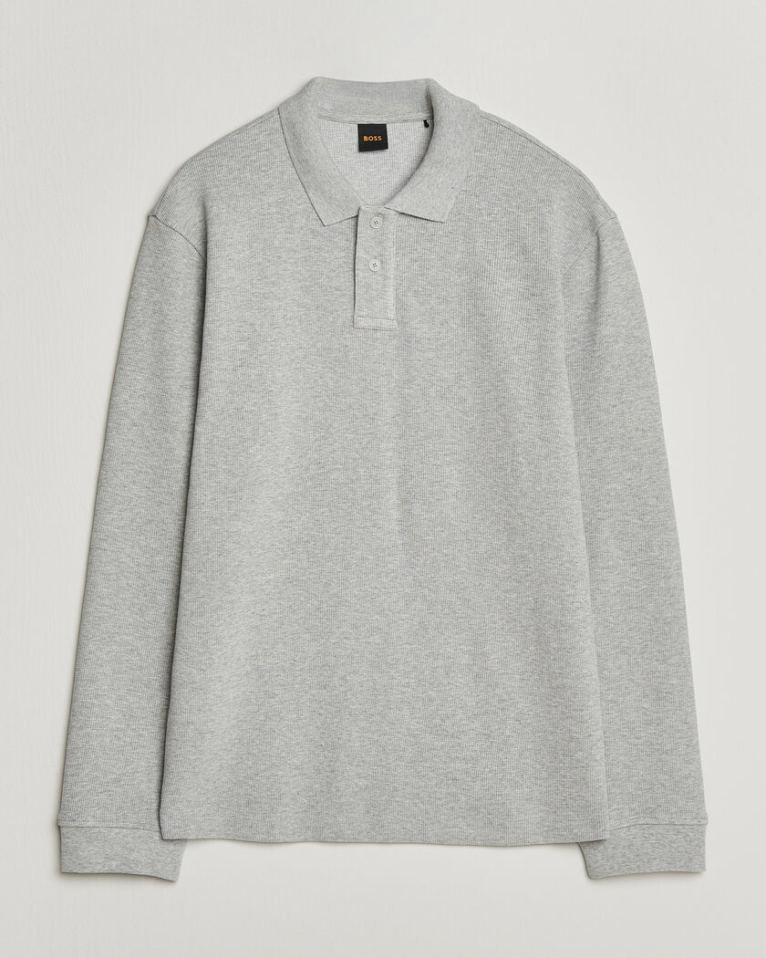 BOSS ORANGE Petempesto Polo Sweater Open Grey – Grey
