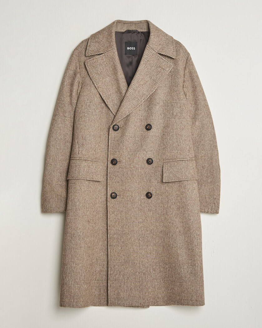 NN07 Franco Wool Herringbone Coat Demitasse Brown at CareOfCarl.com
