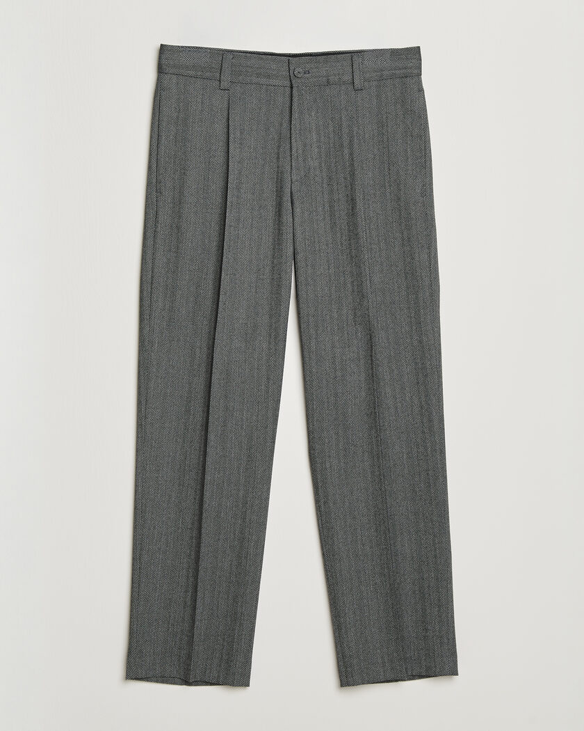 HUGO Flips Herringbone Suit Trousers Dark Grey – Grey