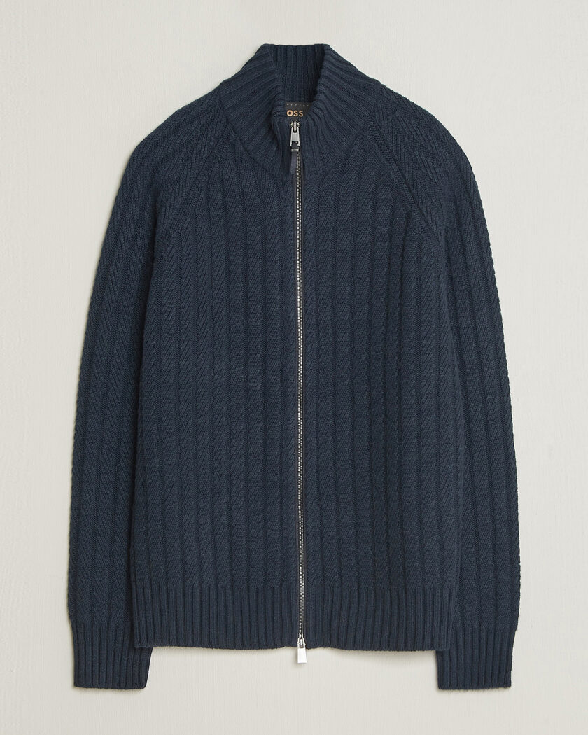 Herno Laminar Zip Cardigan Navy at CareOfCarl.com