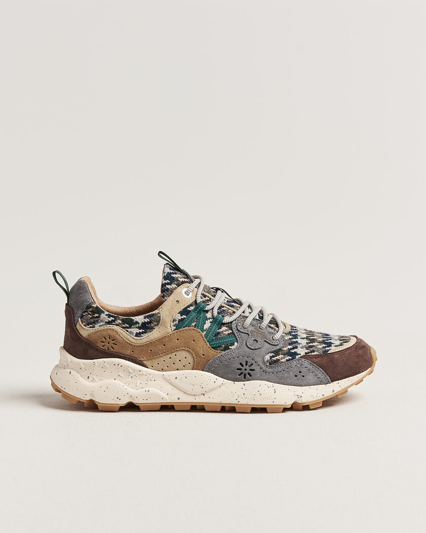 Flower Mountain Yamano 3 Suede/Houndstooth Sneaker Multi – Multi-colour
