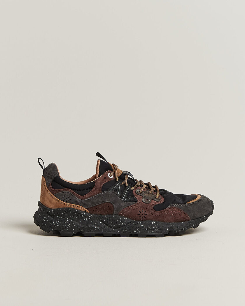 Flower Mountain Yamano 3 Suede/Nylon Sneaker Black/Brown – Black
