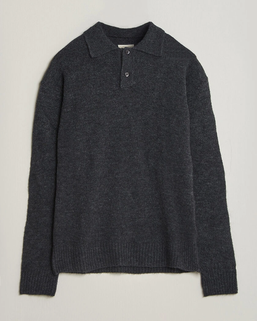 Forét Alpine Polo Knit Dark Grey Melange – Grey