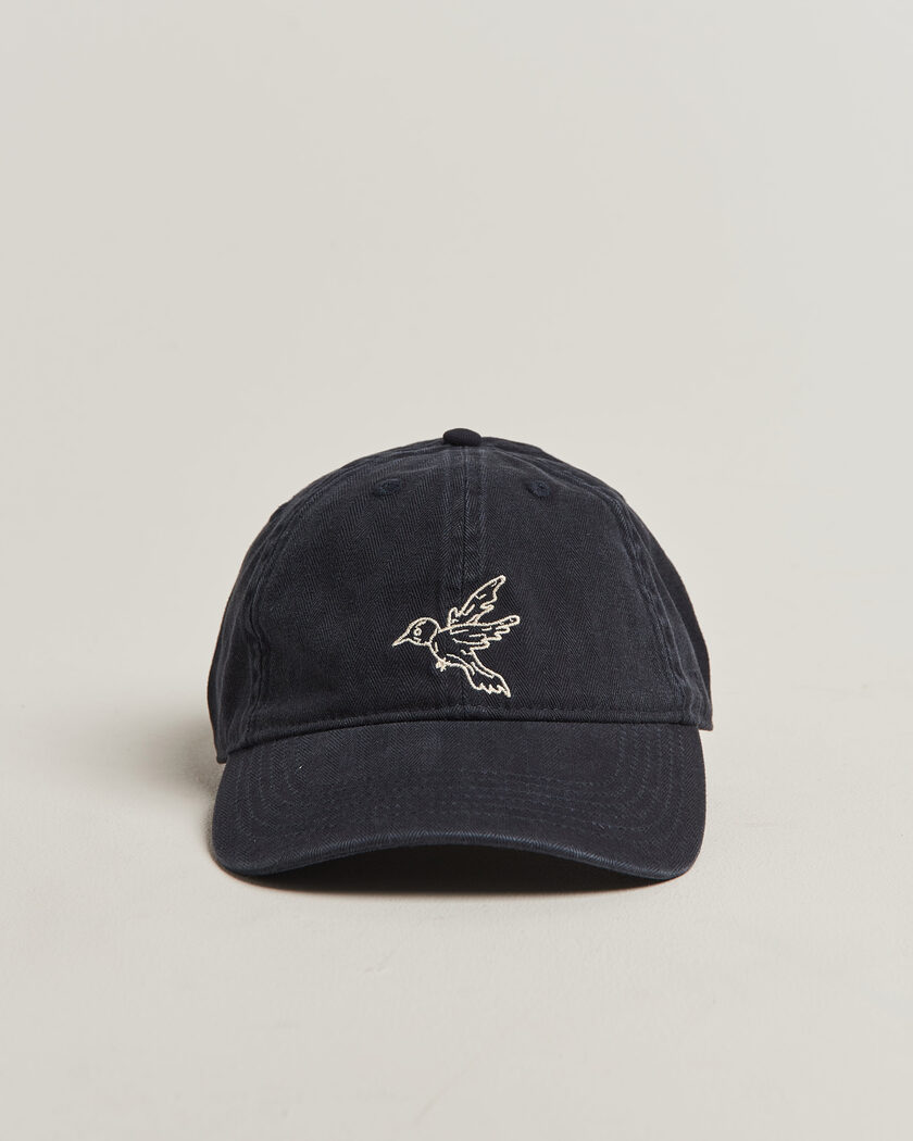 Forét Bird Washed Herringbone Cap Navy – Blue