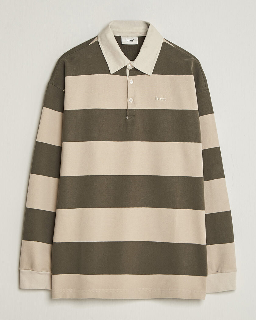 Forét Match Rugby Sweatshirt Wood Stripe – Green