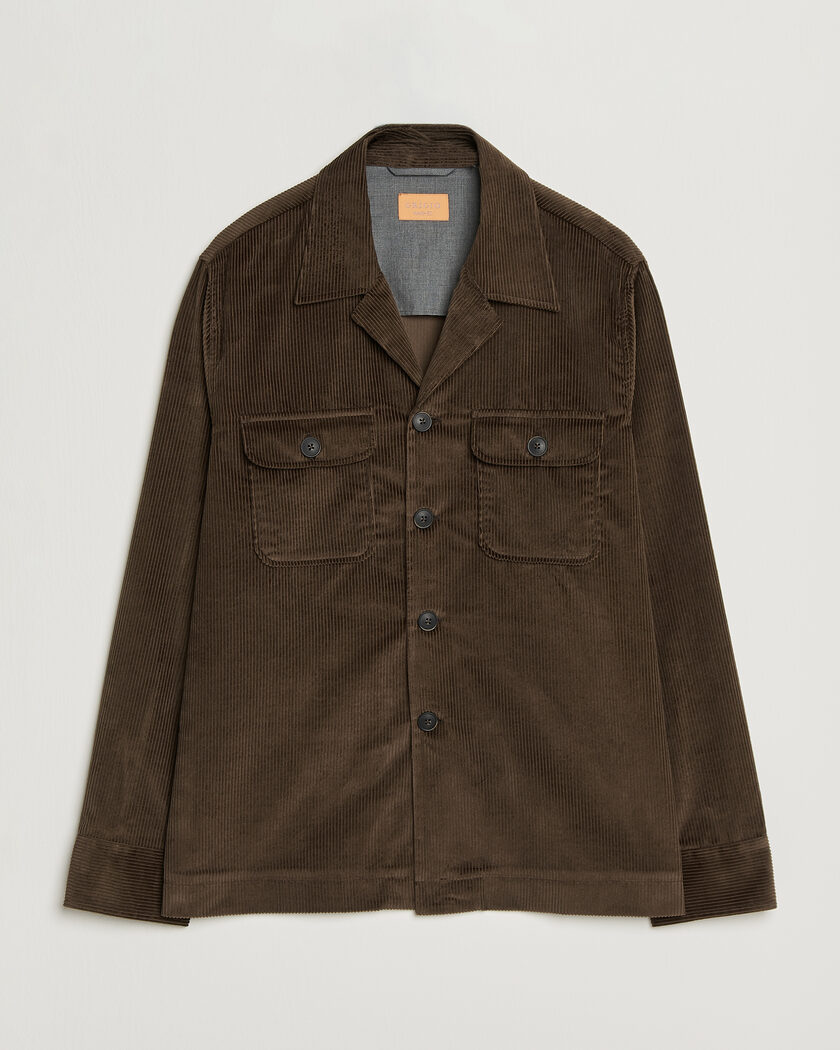 Grigio Corduroy Overshirt Dark Brown – Brown