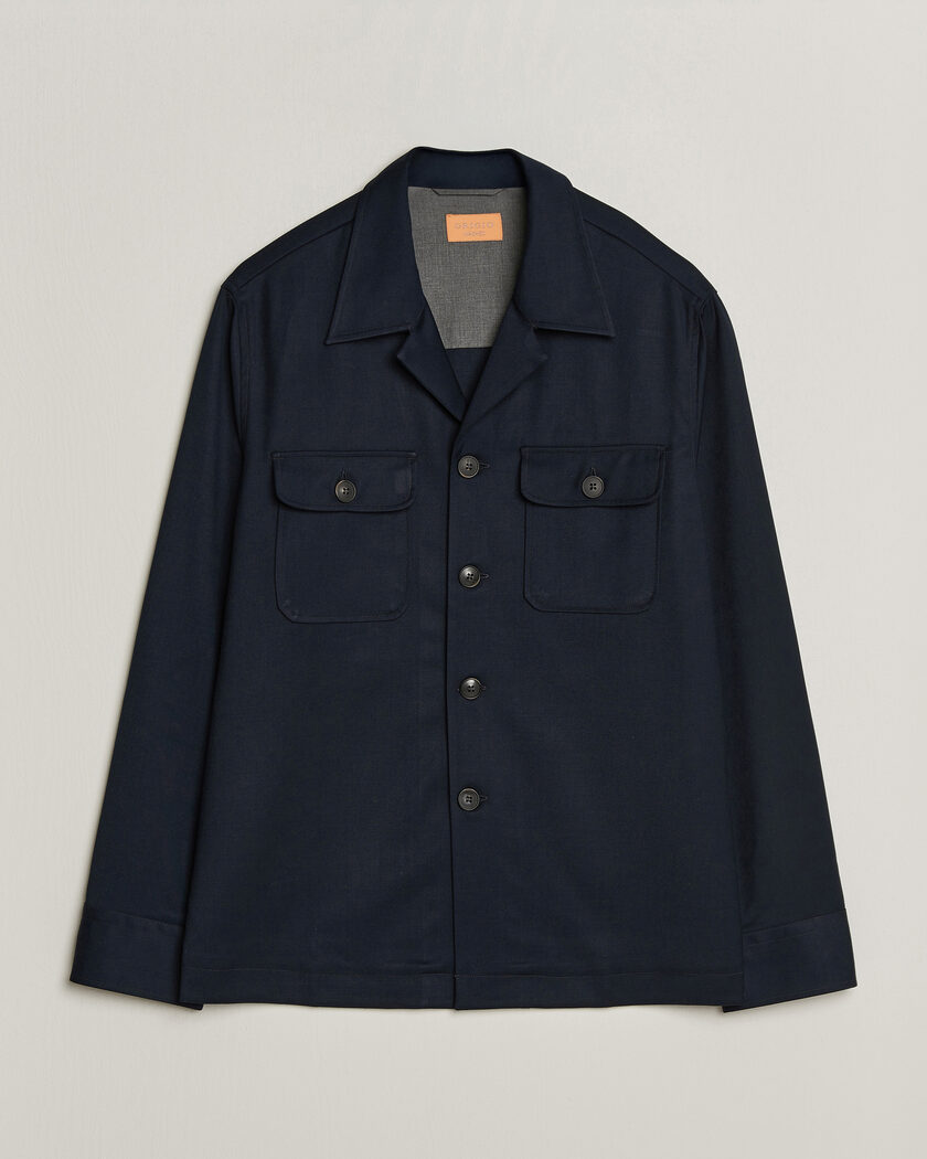 Grigio Twill Overshirt Navy – Blue