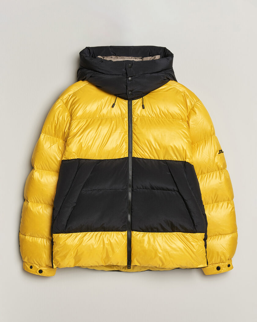 J.Lindeberg Creek Block Hooded Down Jacket Bumblebee – Blue