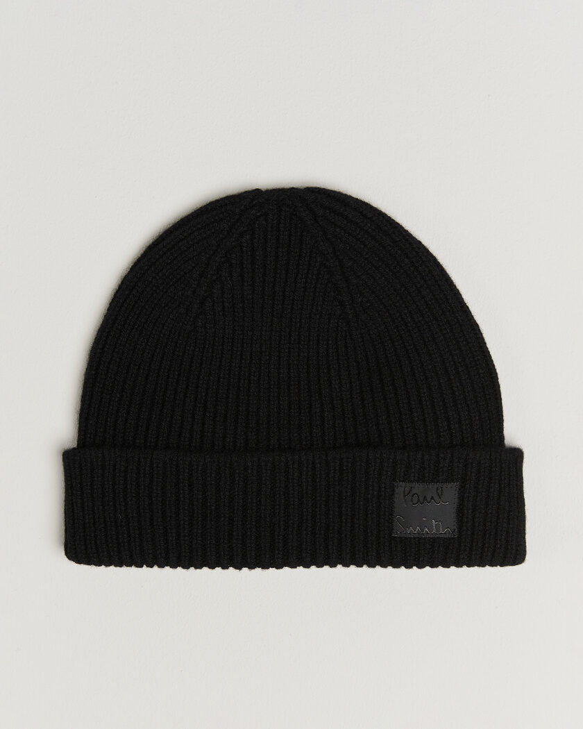 Paul Smith Cashmere Beanie Black – Black