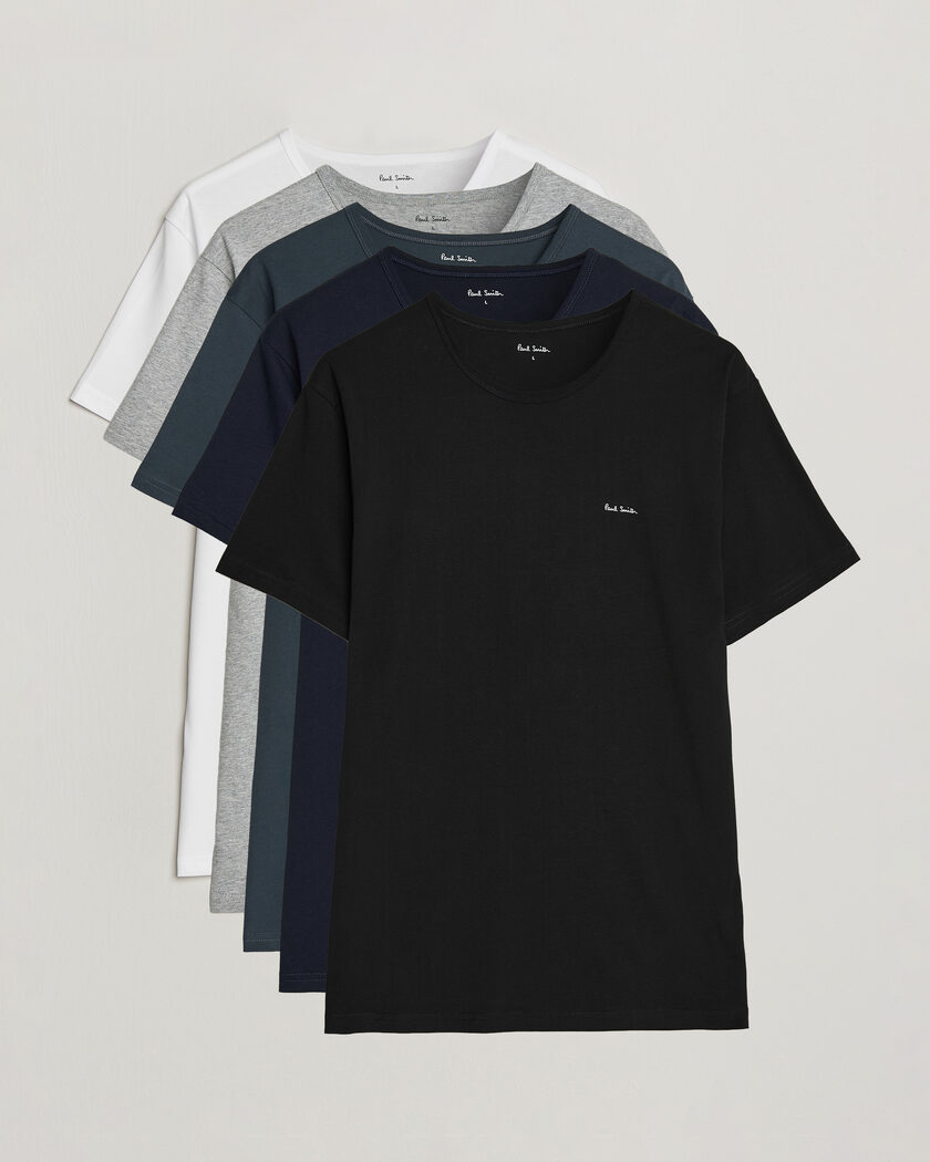 Paul Smith 5-Pack Crew Neck T-Shirt Multi – Multi-colour