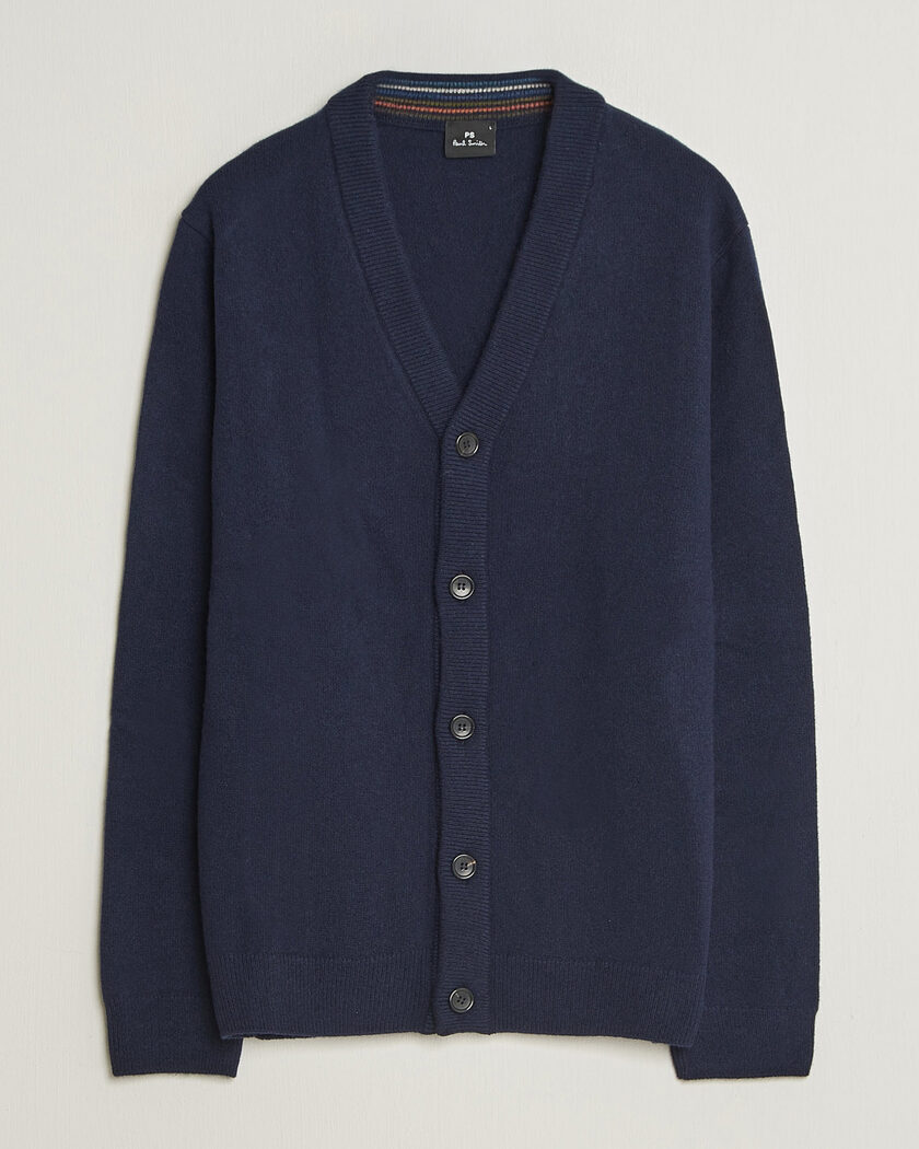 PS Paul Smith Wool Knitted Cardigan Navy – Blue