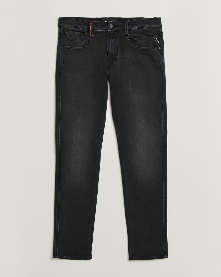 Replay Anbass Hyperflex Jeans Washed Black – Black