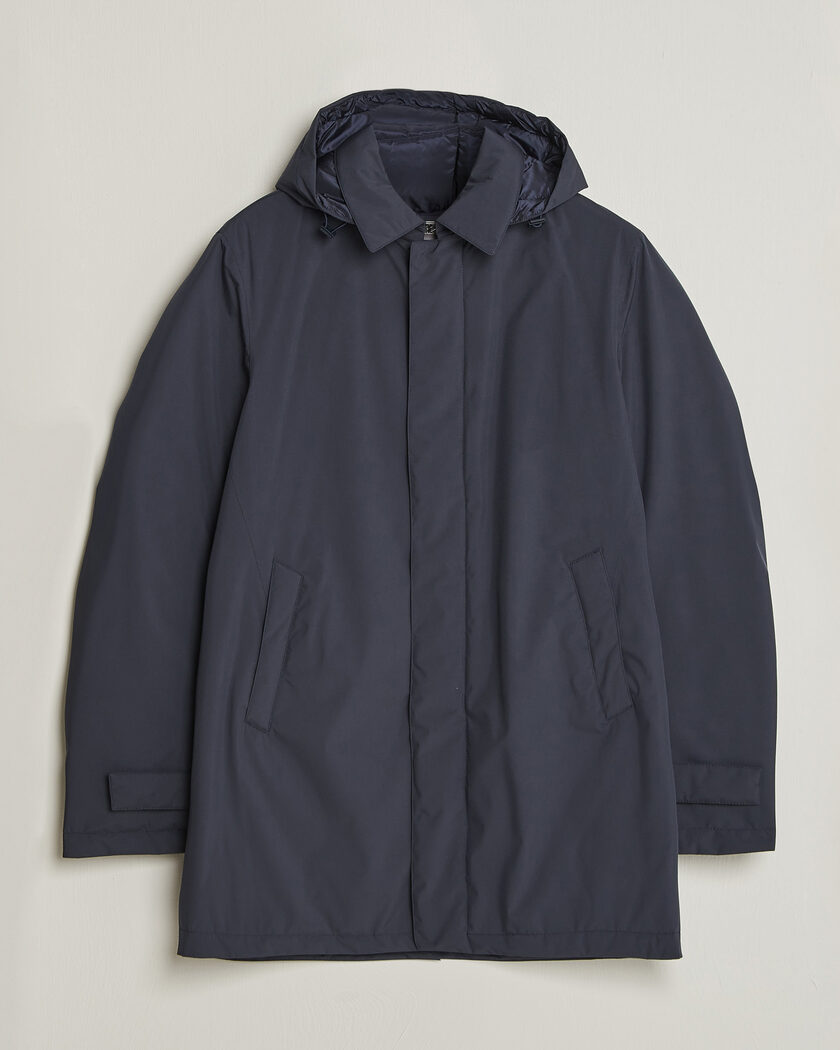 PS Paul Smith Wool Dogtooth Coat Blue at CareOfCarl.com
