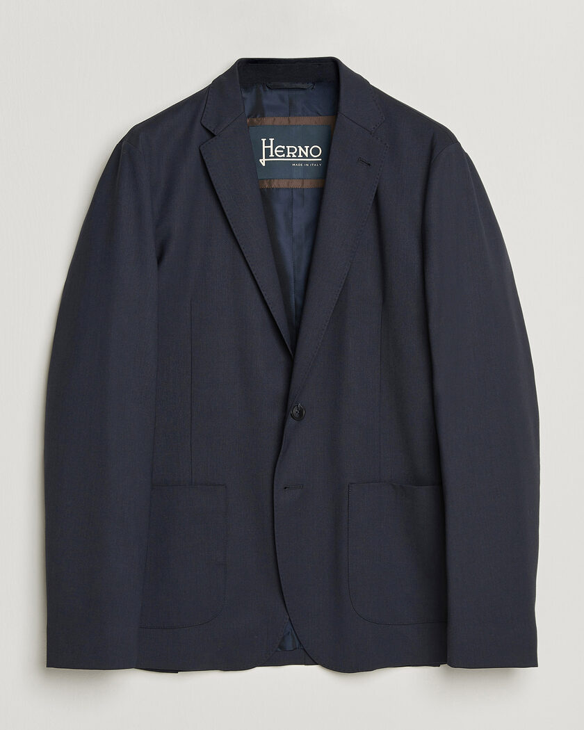 Herno Wool Blazer Navy – Blue