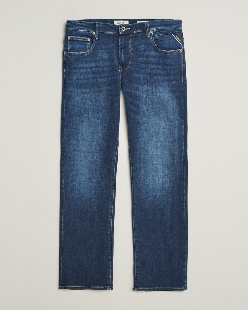 Replay Aideen Straight Fit Jeans Dark Blue – Blue