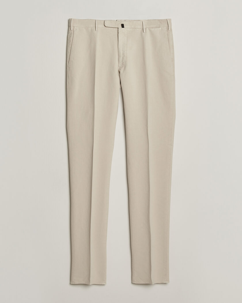 Incotex Slim Fit Soft Cotton Stretch Chinos Off White – White
