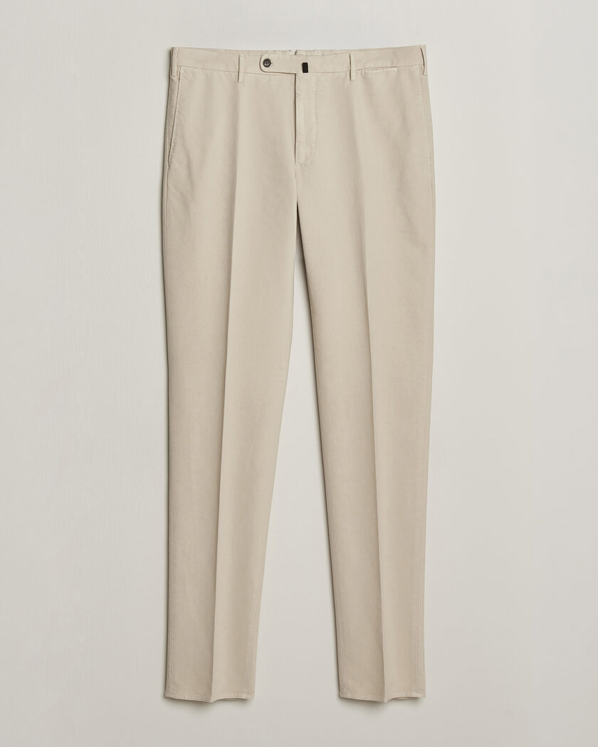 Incotex Regular Fit Soft Cotton Stretch Chinos Off White – White