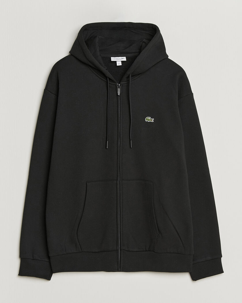 Lacoste Full Zip Hoodie Black – Black