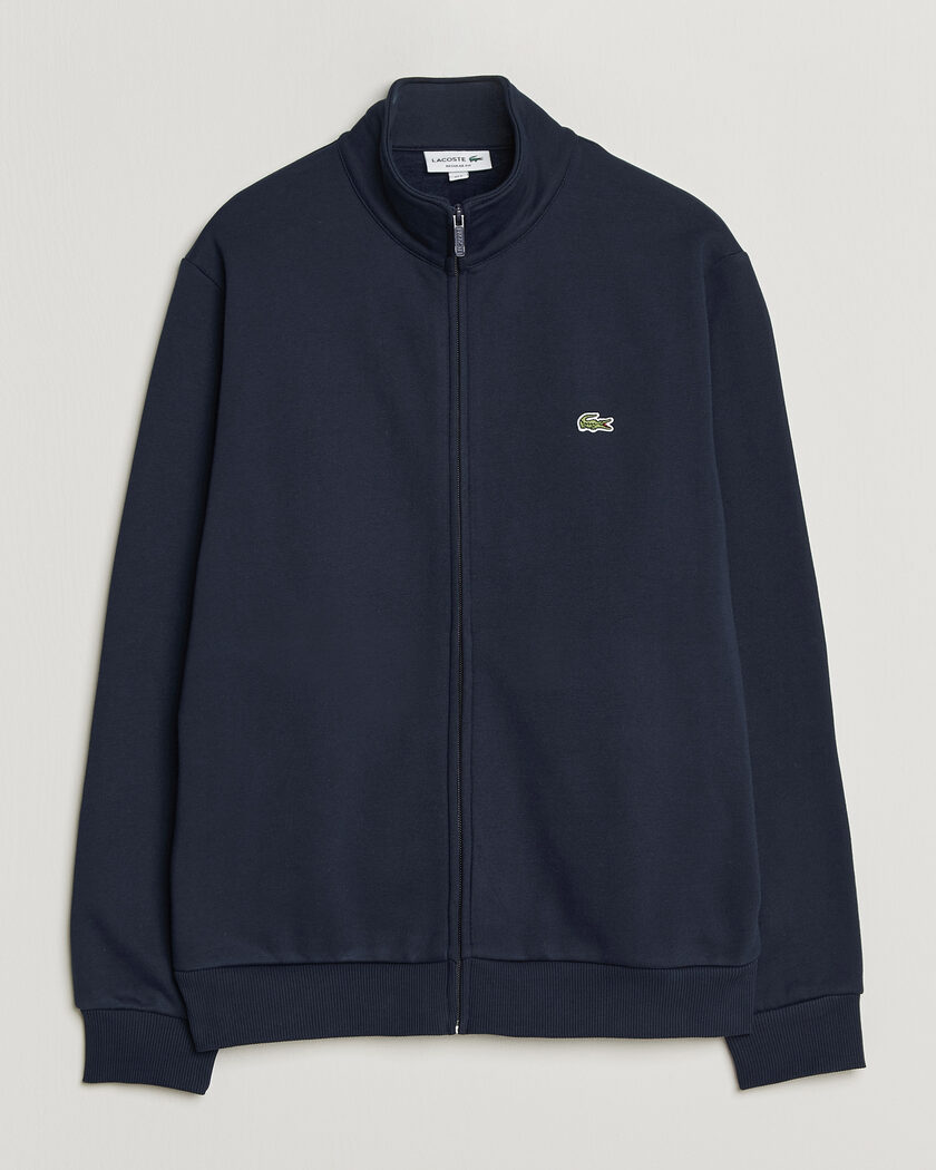 Lacoste Full Zip Sweater Navy Blue – Blue