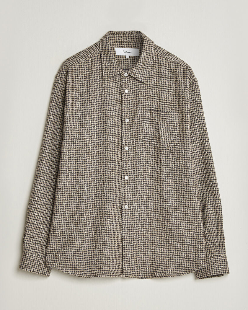 Palmes Serve Shirt Olive Check – Brown