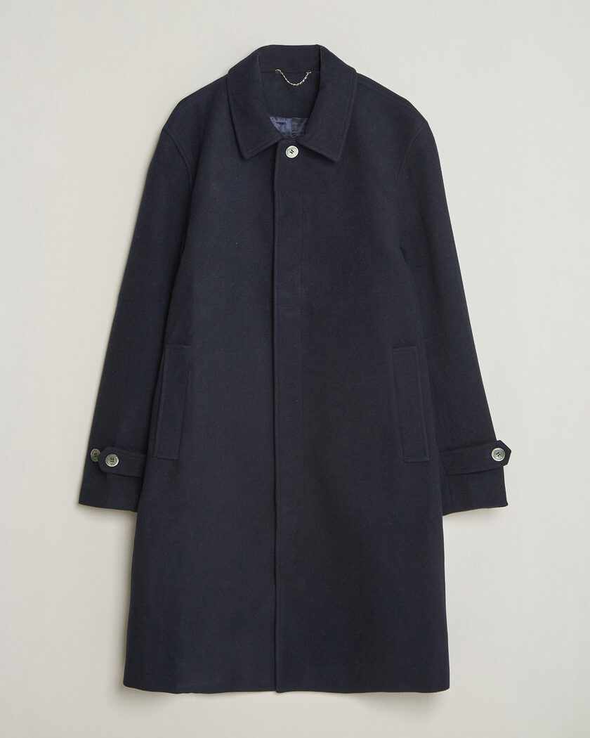 Palmes Cedric Wool Coat Navy – Blue