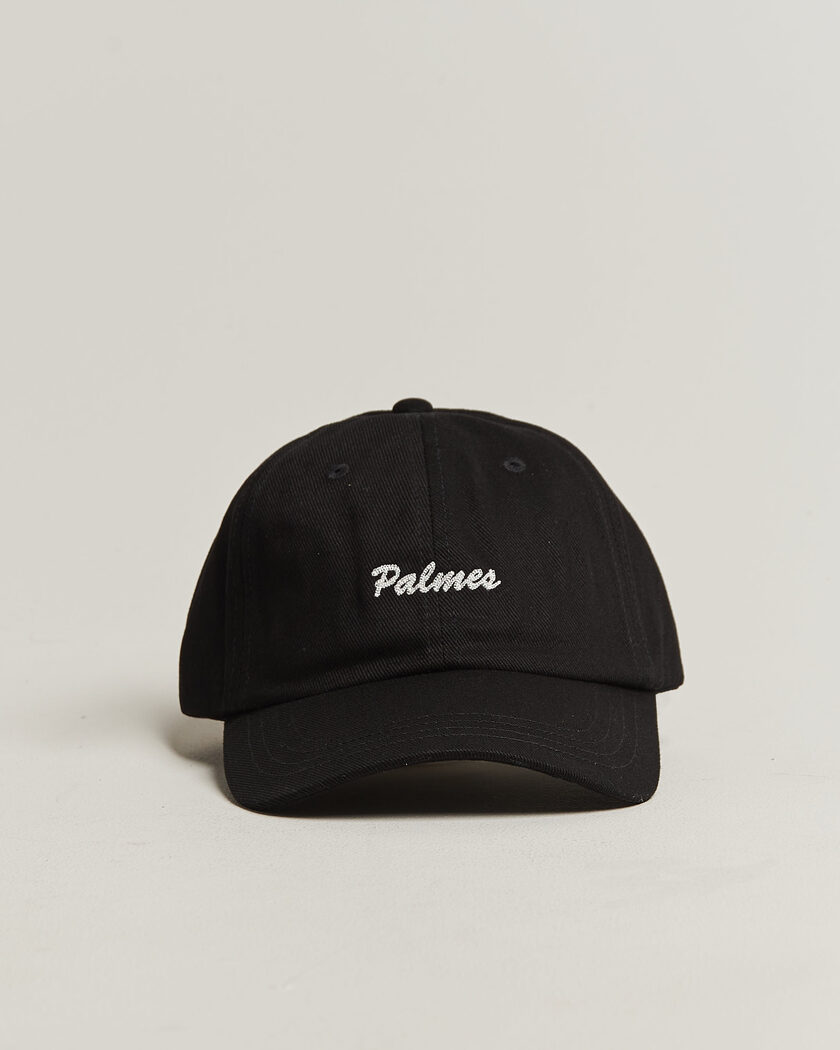  Palmes Logo 6-Panel Cap Black – Black