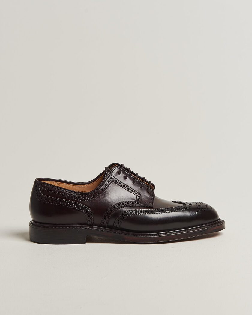 靴 Church's Grafton 85G Church's Grafton Polished Binder Brogue Burgundy at CareOfCarl.com